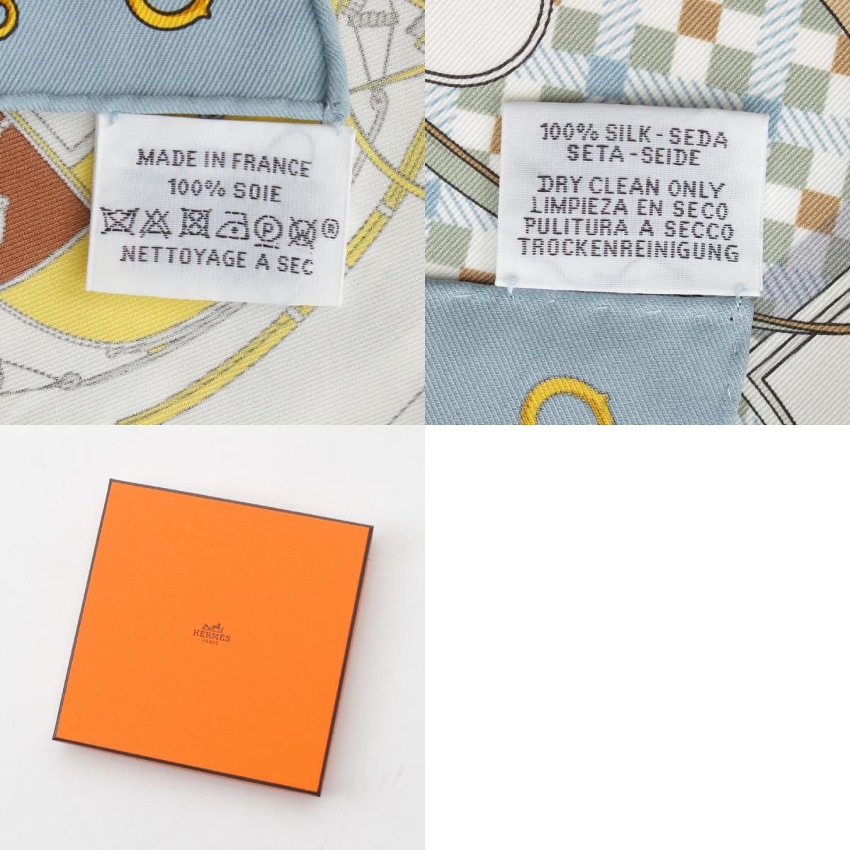 ☘️未使用に近い☘️ HERMES　馬車の変遷 カレ70 ライトブルー ☘️未使用に近い☘️ HERMES 馬車の変遷 カレ70 ライトブルー - メルカリ