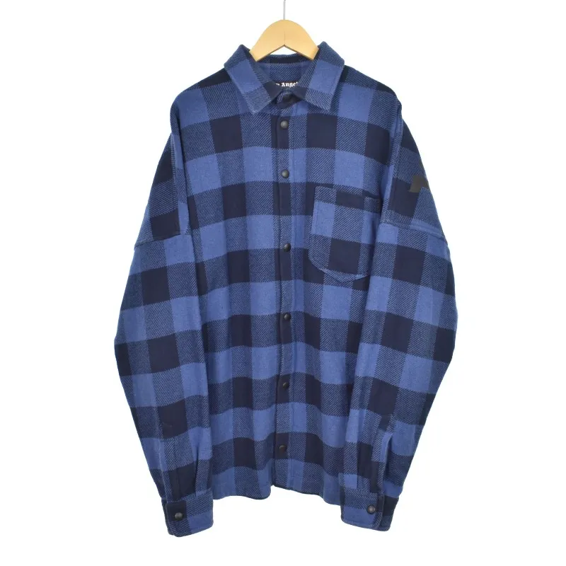 国内正規品 Palm Angels ネルシャツ ピンク/ブラック ダメージ加工 国内正規品 Palm Angels ネルシャツ ピンク/ブラック ダメージ加工