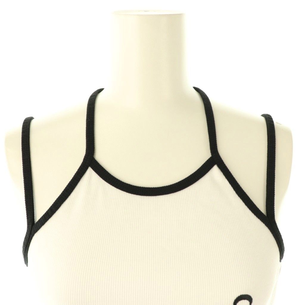 MARINE SERRE ブラック Tennis Court キャミソール マリーンセル Marine Serre TENNIS COURT TOP キャミソール