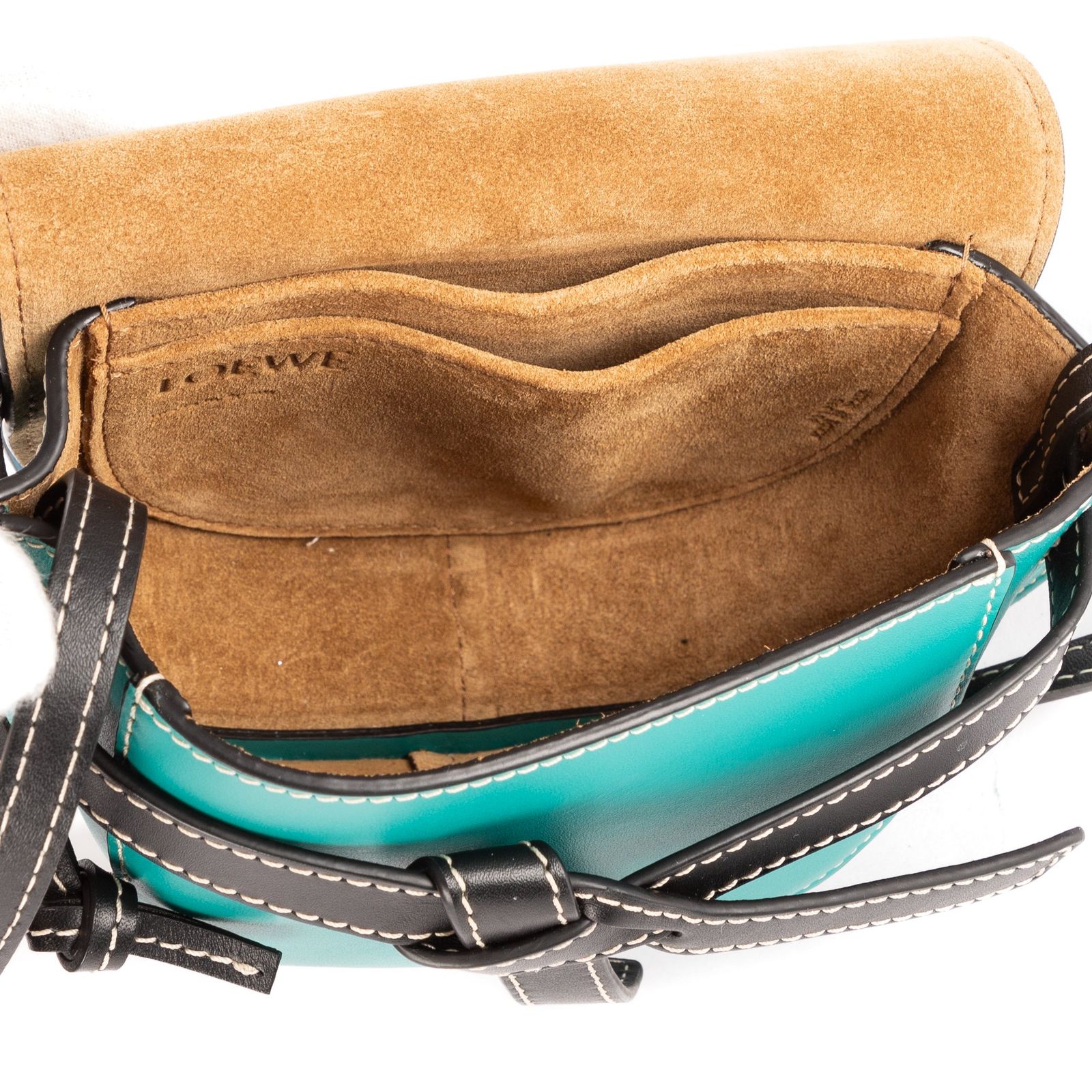 ロエベミニフェイクロスボディ青カーフスキンレザーN