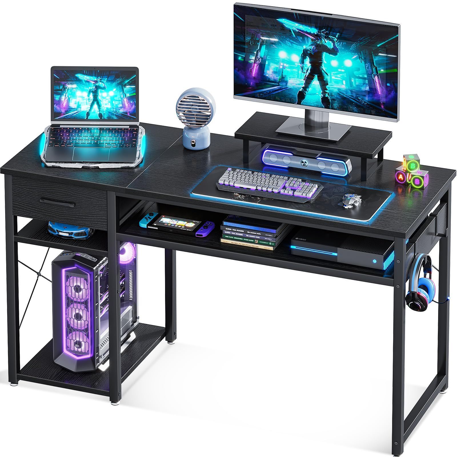 KKL 120cm モニター用デスク 黒