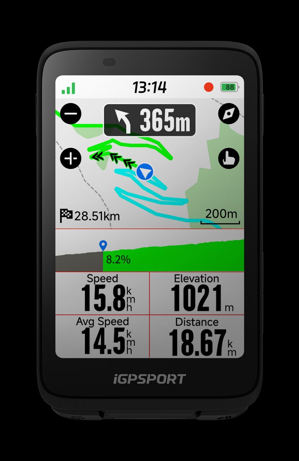 アイジーピースポーツ iGPSPORT BiNavi 全域ナビゲーションサイクルコンピューター ブラック 日本語対応 未開封