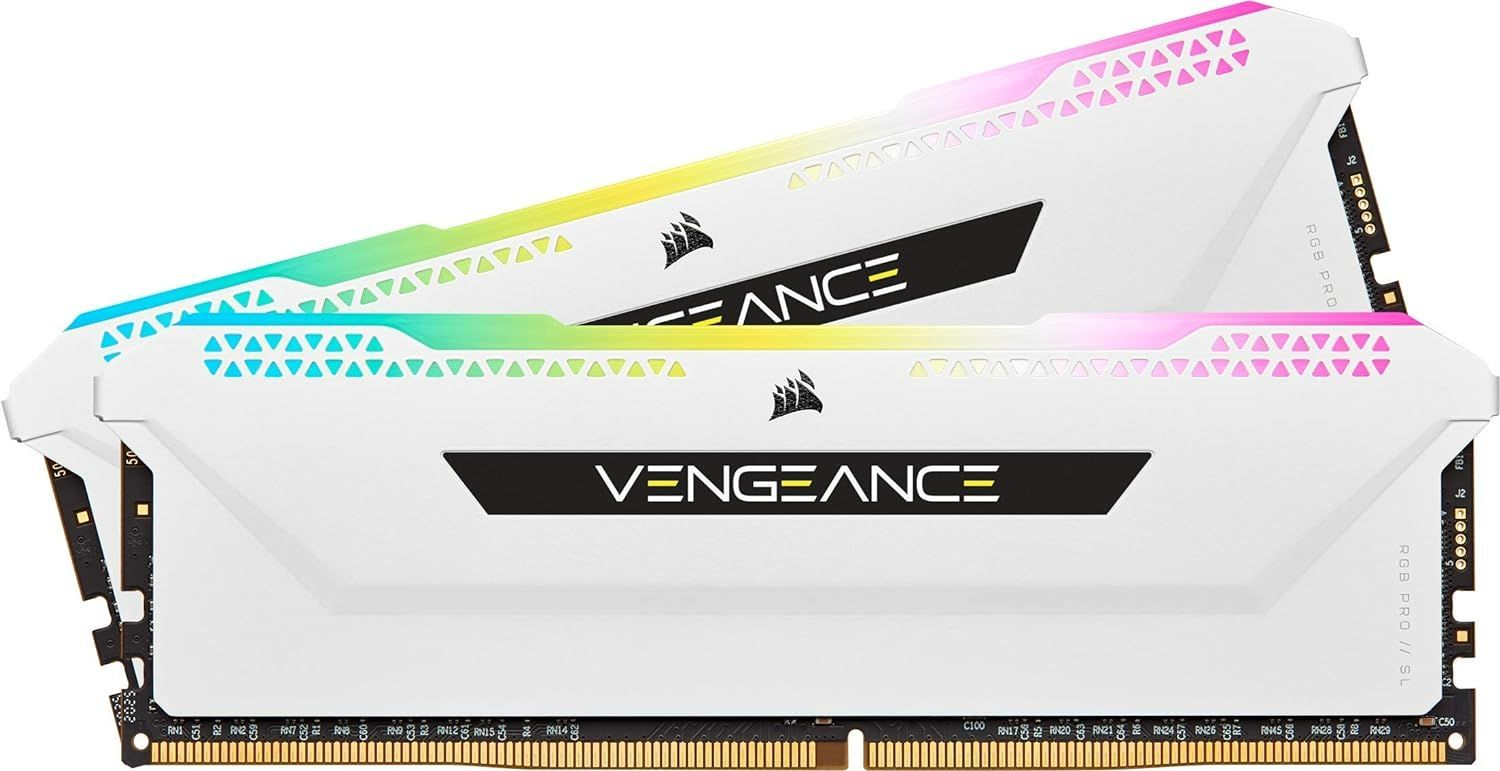 【美品】CORSAIR DDR4-3200MHz デスクトップPC用 メモリ VENGANCE RGB PRO SLシリーズ 16GB (8GB×2枚) CMH16GX4M2E3200C16W A0617 0801ML011 0120240724101635