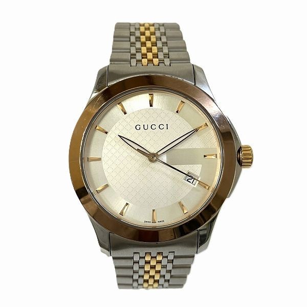 グッチ GUCCI Gタイムレス 126.4 クォーツ SS×GP 時計 腕時計 メンズ