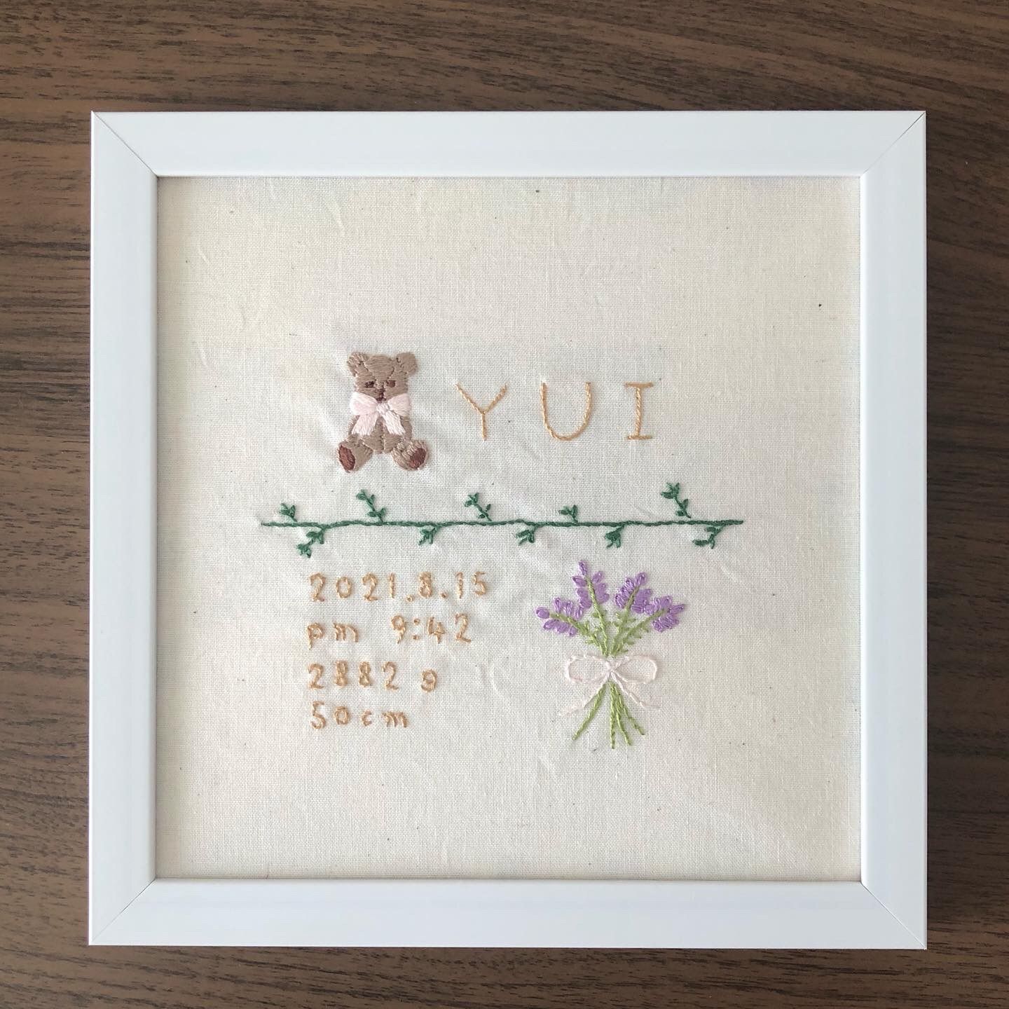 バースボード 刺繍命名書 ネームボード 名入れ オーダー バースデー 