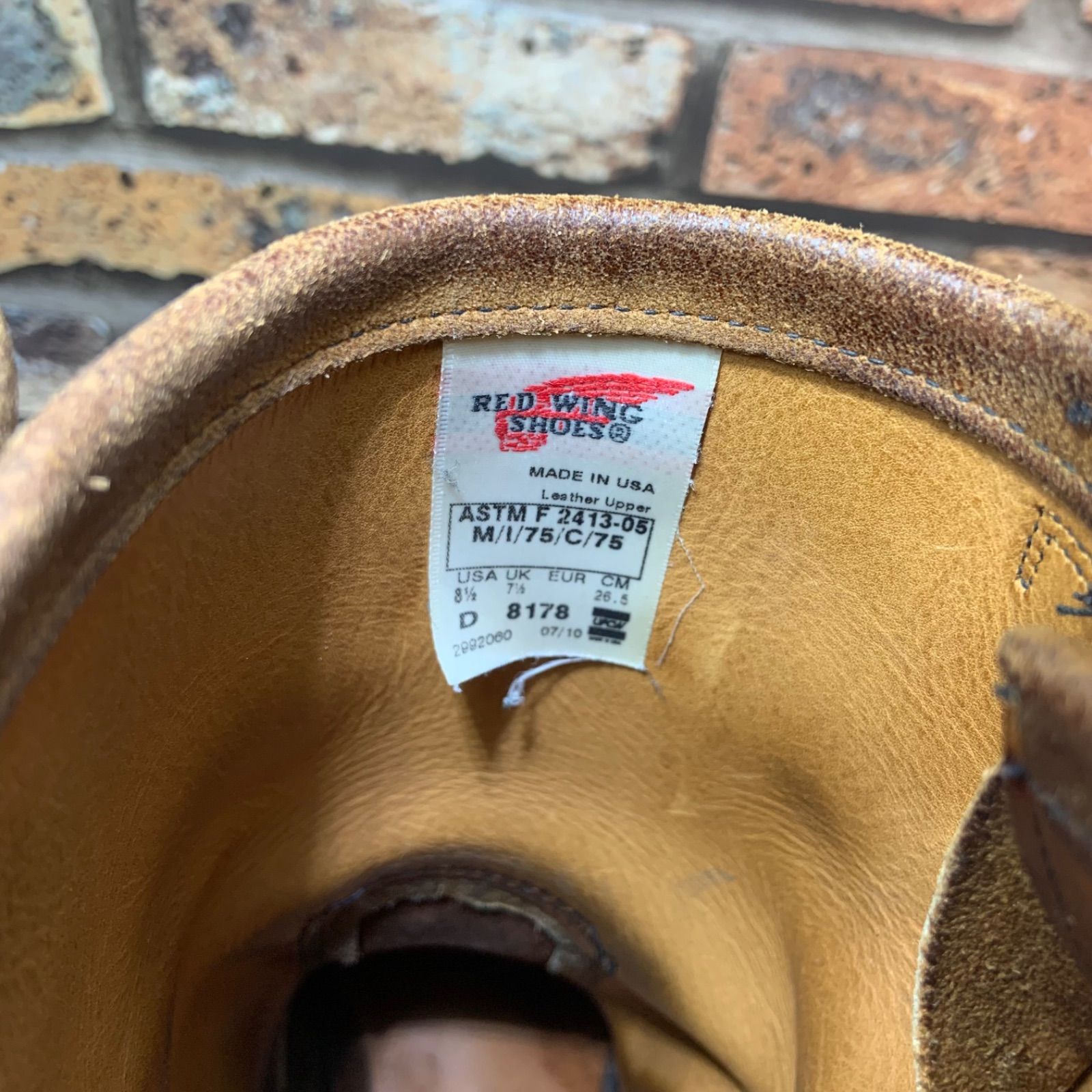 レッドウィング　8178 REDWING 8178 エンジニアブーツのスチール抜き・フラット