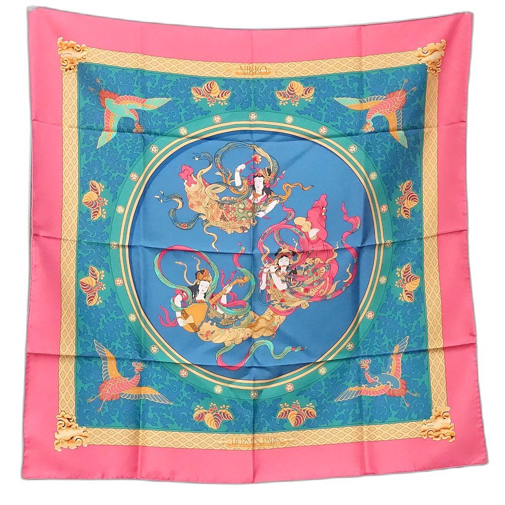 希少　ビンテージ　HERMES 日光東照宮　スカーフ　カレ90 NIKKO 楽天市場】エルメス(HERMES) カレ90 NIKKO 日光東照宮 スカーフ