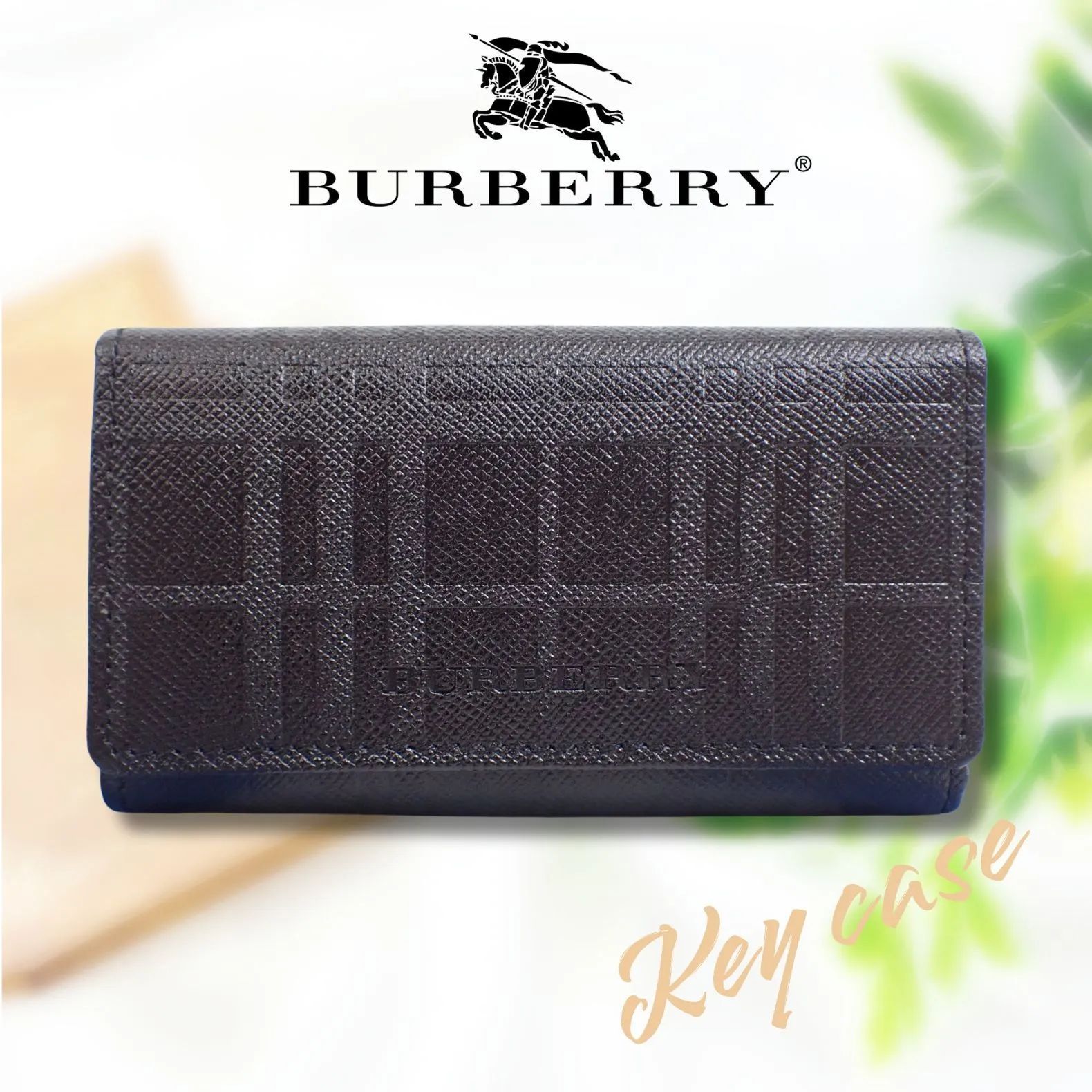 BURBERRY バーバリー キーケース キーリング 4連 レザー 461809