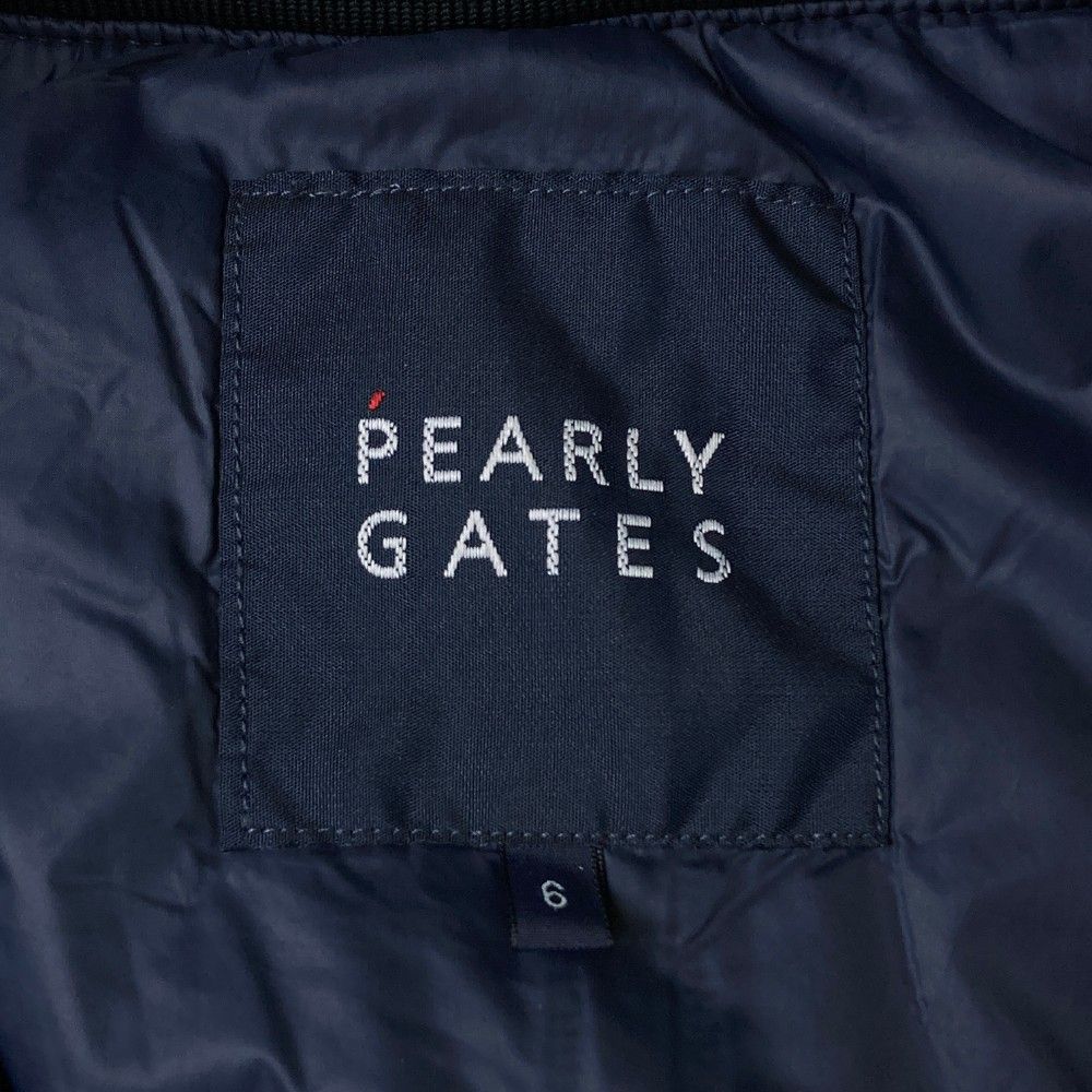 PEARLY GATES ネイビー 中綿ジャケットサイズ6 パーリーゲイツ 4WAYリバーシブル中綿ジャケット ネイビー×白 ロゴ