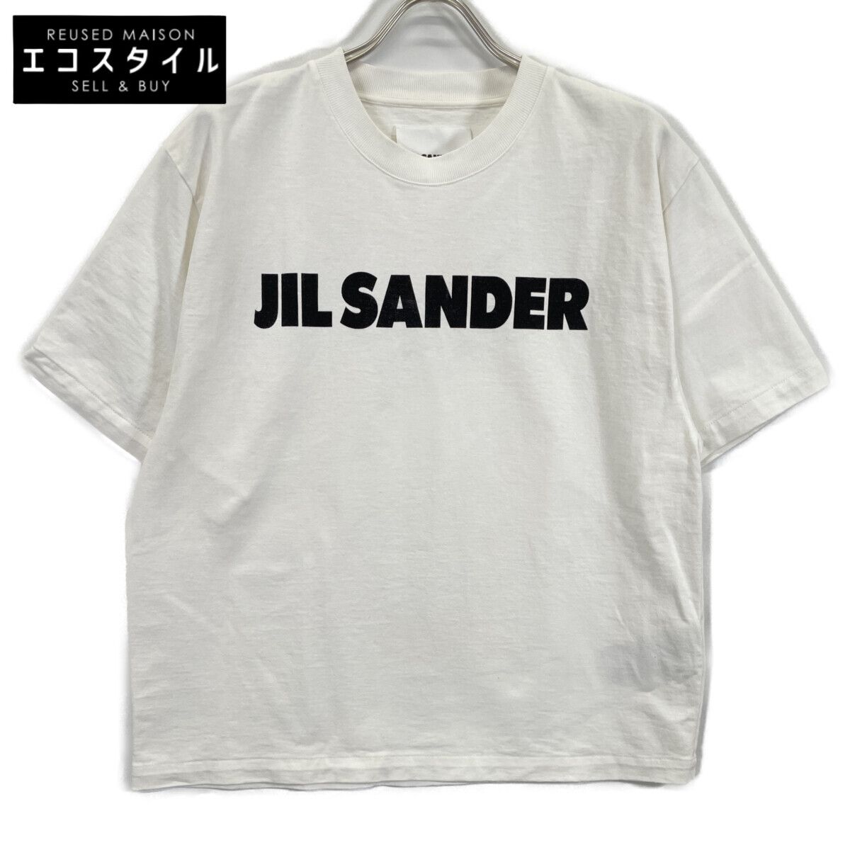 JIL SANDER ジルサンダー J02GC0001 ﾎﾜｲﾄ ﾌﾛﾝﾄﾛｺﾞ Tｼｬﾂ L