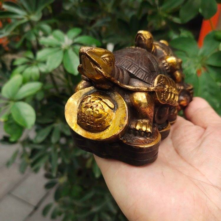 銅細工 福禄寿の亀 茶寵 装飾品 工芸品 美術品 置物 - メルカリ