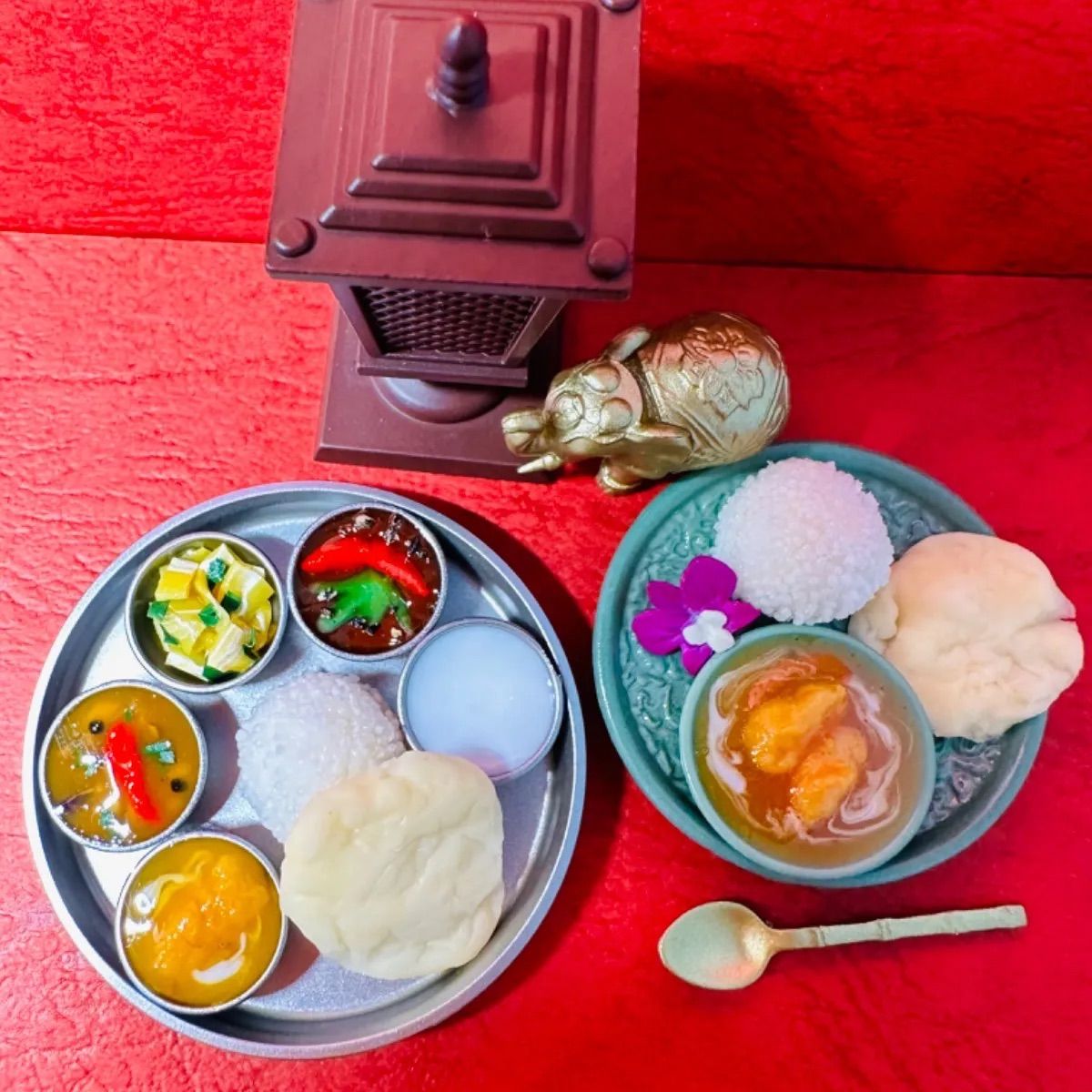 280 インドカレーセットB⭐️ミニチュアフード インドカレー