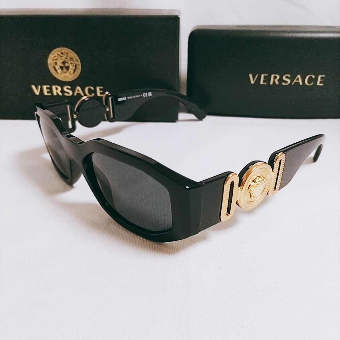 訳あり※【新品未使用】VERSACE ブラック メドゥーサ ビギー サングラス 