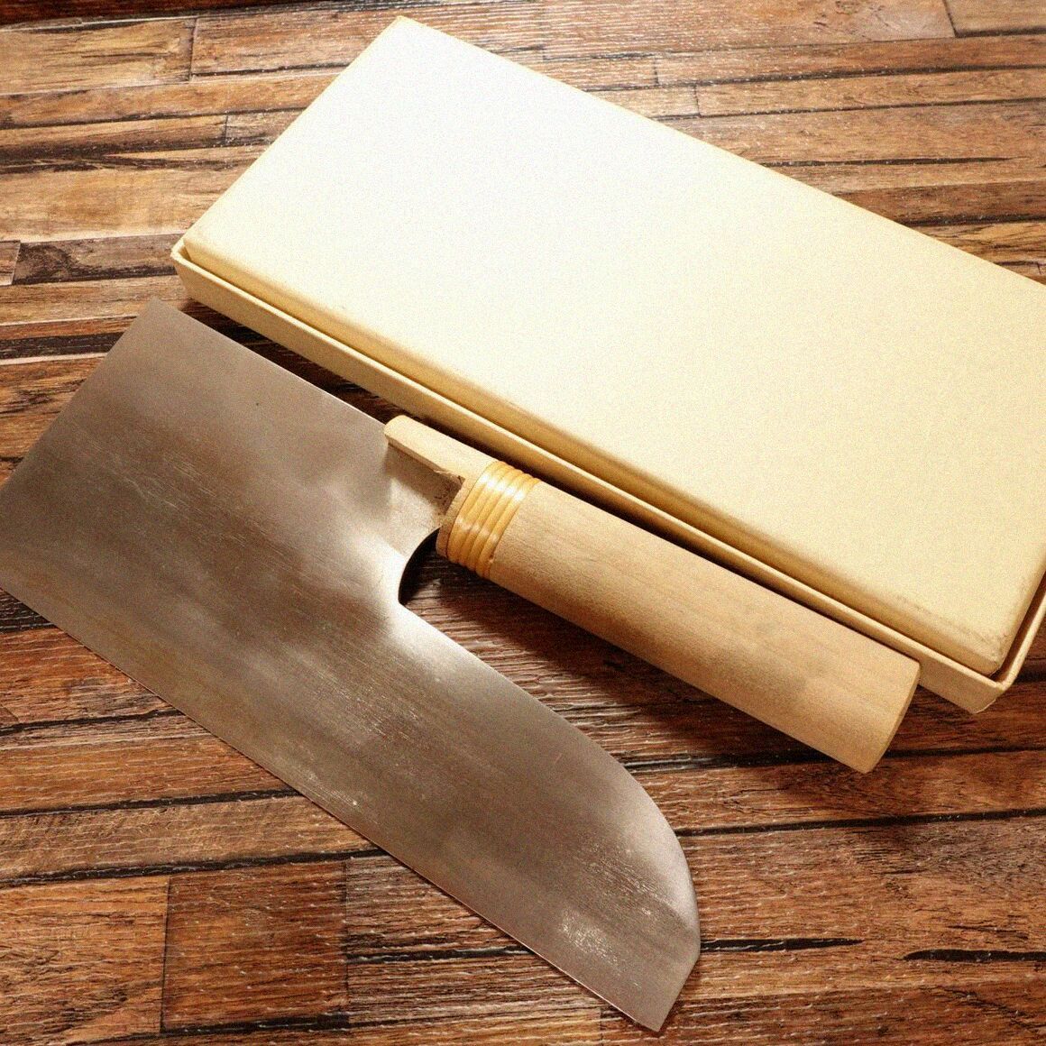 【B-8174】未使用 そば包丁 ふる里 そば切り 蕎麦包丁 定価8800円 駒板・取手付き 2点セット【千円市場】 加茂藤 蕎麦切り包丁 研ぎ済 ふる里 そば包丁 越前加茂藤 麺切り ほぼ