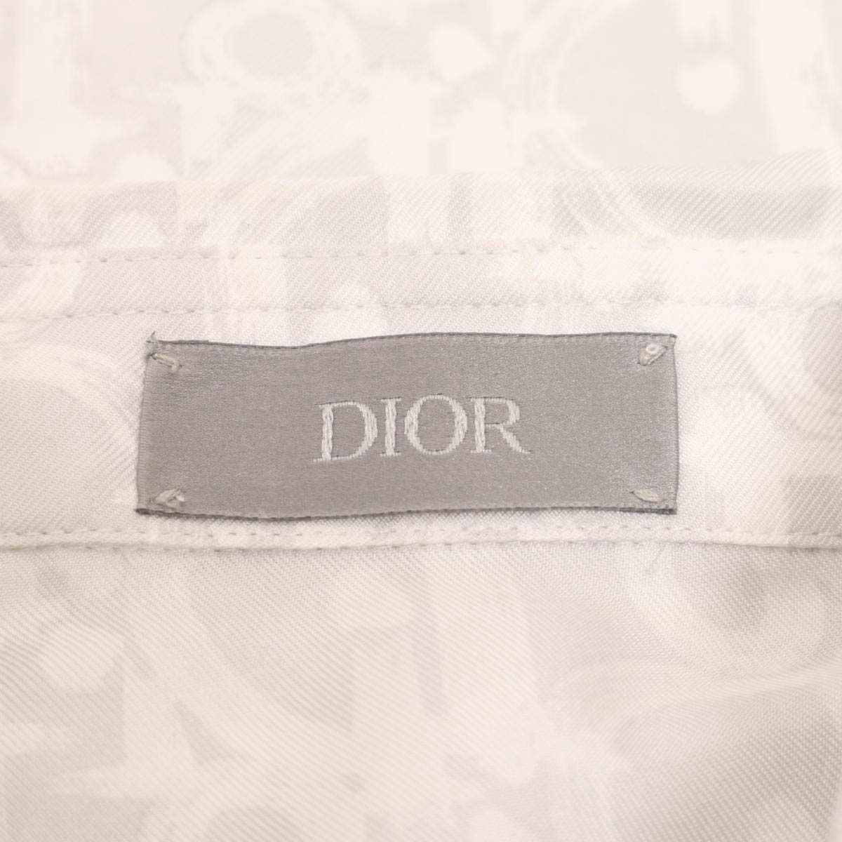 ディオール オブリーク シルク 長袖シャツ 013C502A5141 メンズ グレー系 Dior【中古】 【アパレル・小物】