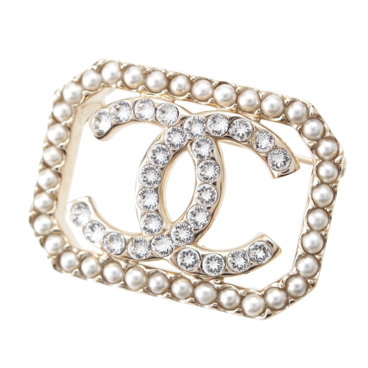 【手元に在庫あり】即日発送 シャネル パール＆ストーンブローチ CHANEL ブローチ A64762 B06258 ココマーク パール (505771414