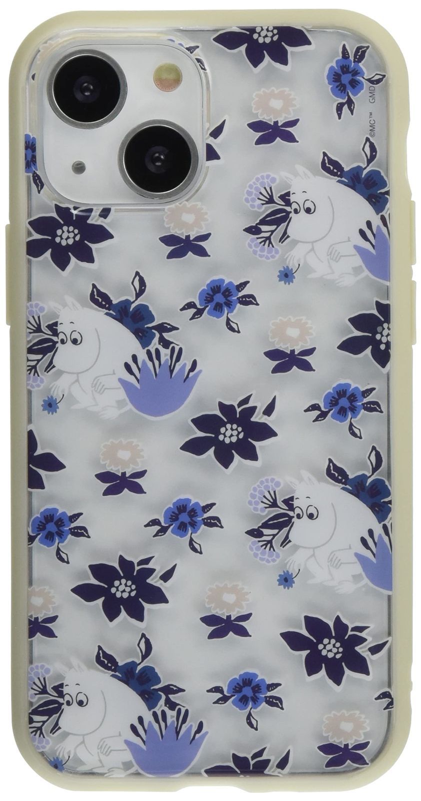 グルマンディーズ ムーミン IIIIfit Clear iPhone13 mini/12 mini(5.4インチ)対応ケース ムーミン総柄 MMN-52C