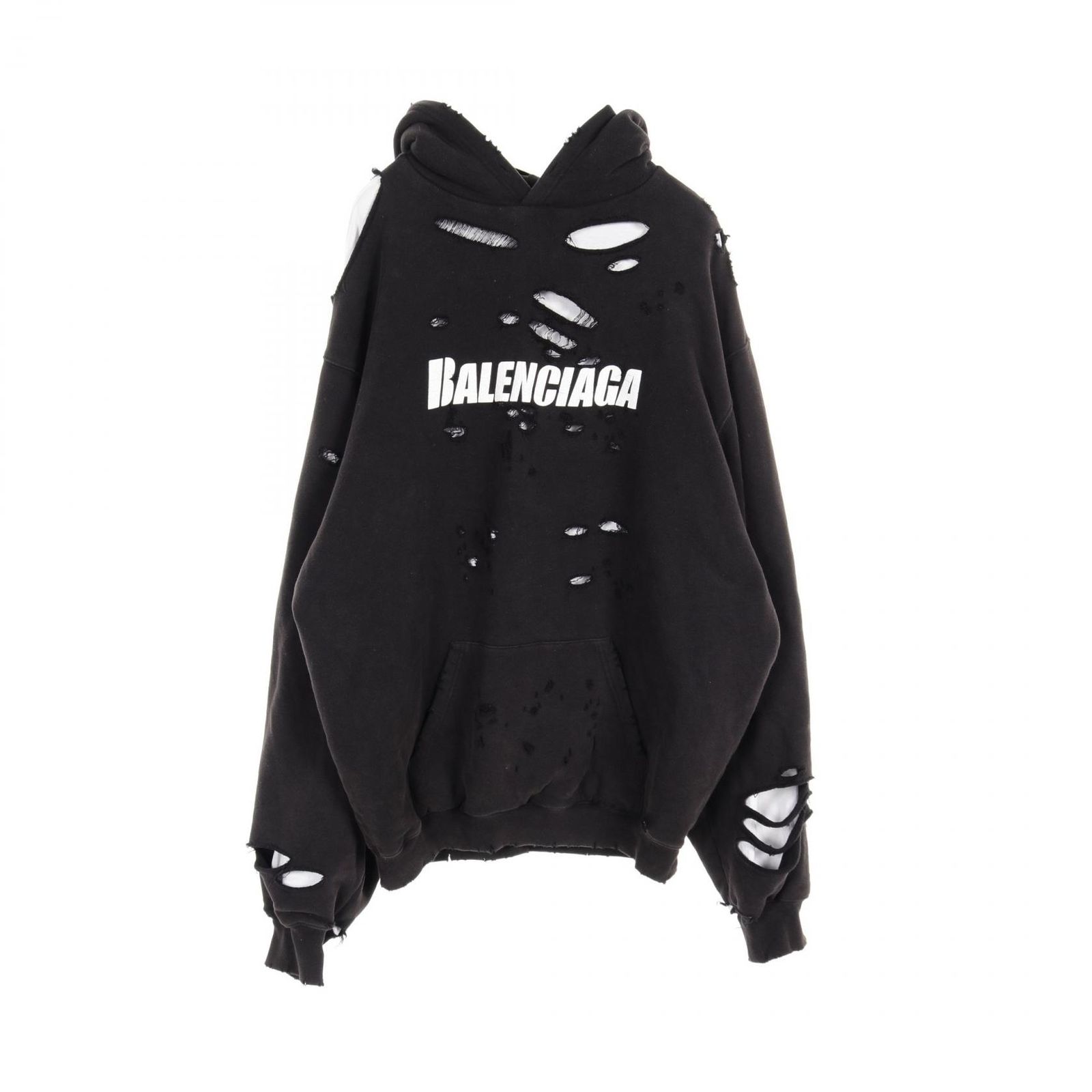 BALENCIAGA バレンシアガ Destroyed パーカー S 美品 BALENCIAGA(バレンシアガ) 21SS ダメージ加工パーカー 659403