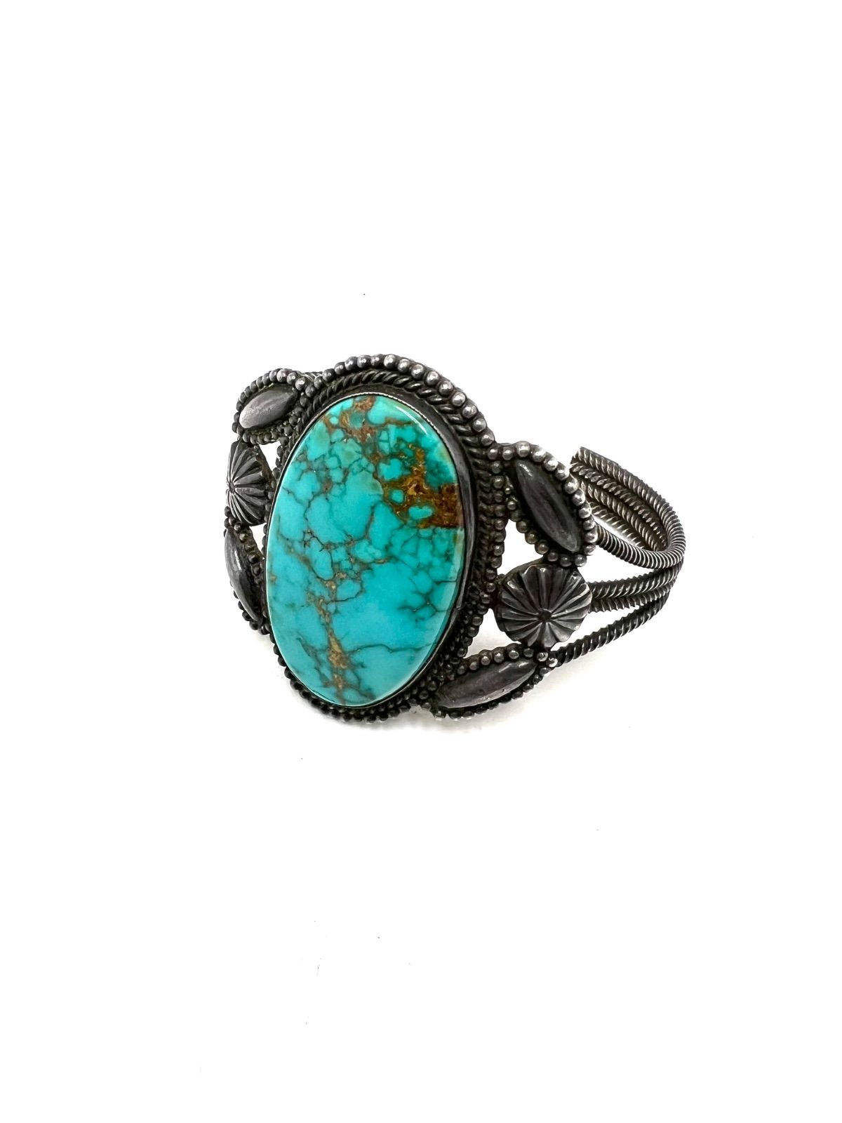 50s Vintage Navajo ビッグ ターコイズ シルバーバングル