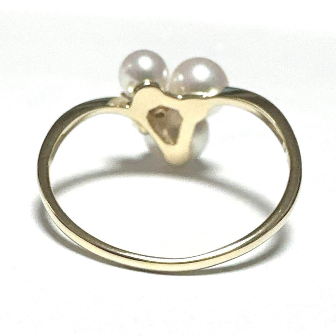 極美品 MIKIMOTO ミキモト 指輪 リング K18 パール ダイヤモンド 