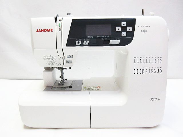 JANOME ジャノメミシン コンピューターミシン 本体 RS808 簡易動作のみ き ハンドメイド 現状品 E5S