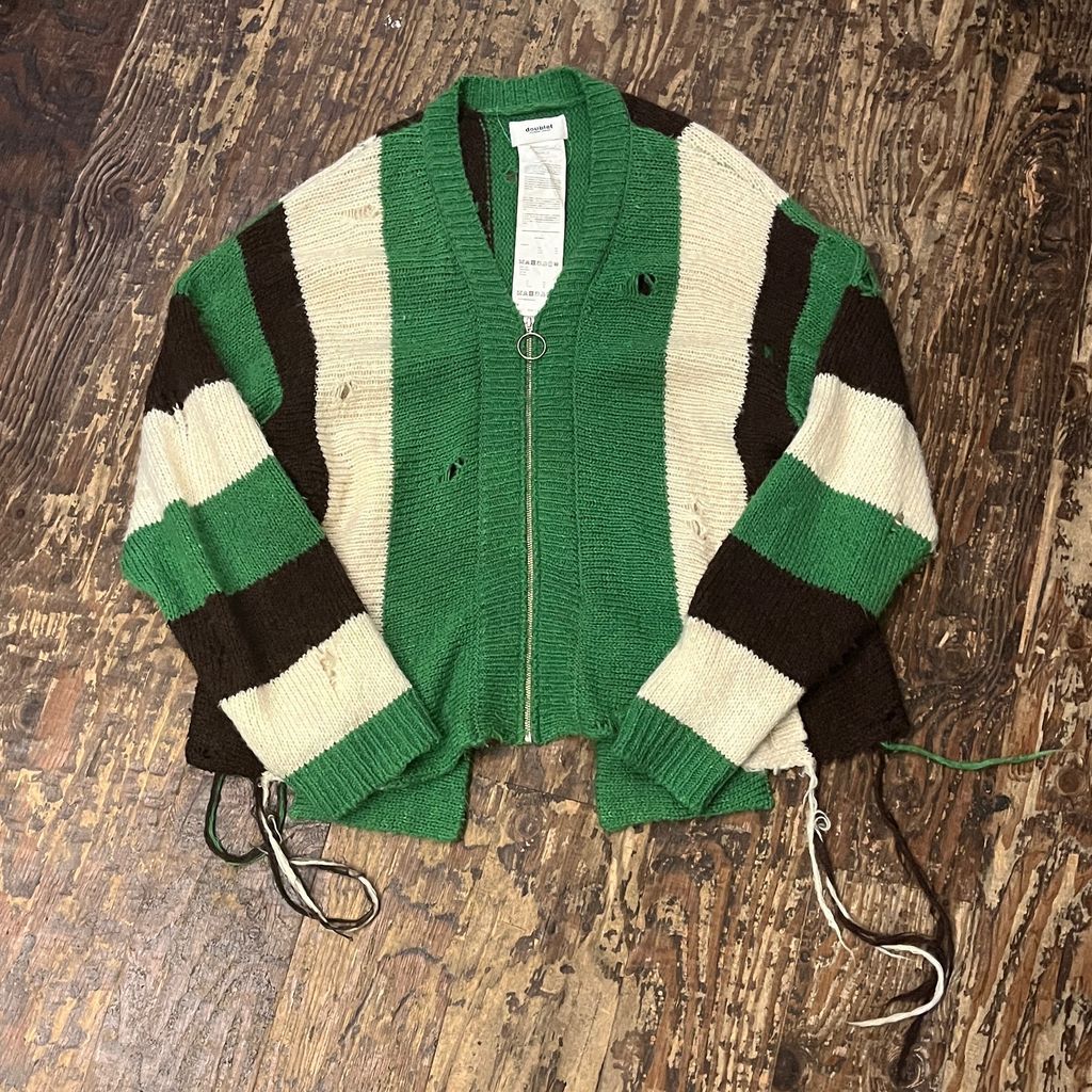 doublet ダブレット 21AW Zip up Stripe Cardigan ジップ