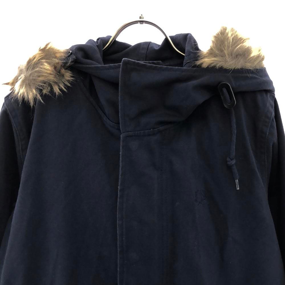 フレッドペリー ロゴ刺繍 モッズコート XS ネイビー FRED PERRY ダブル