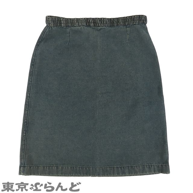 シャネル CHANEL ココボタン デニムスカート P1733V09672 ブルー コットン 38 ボトムス レディース 101803610