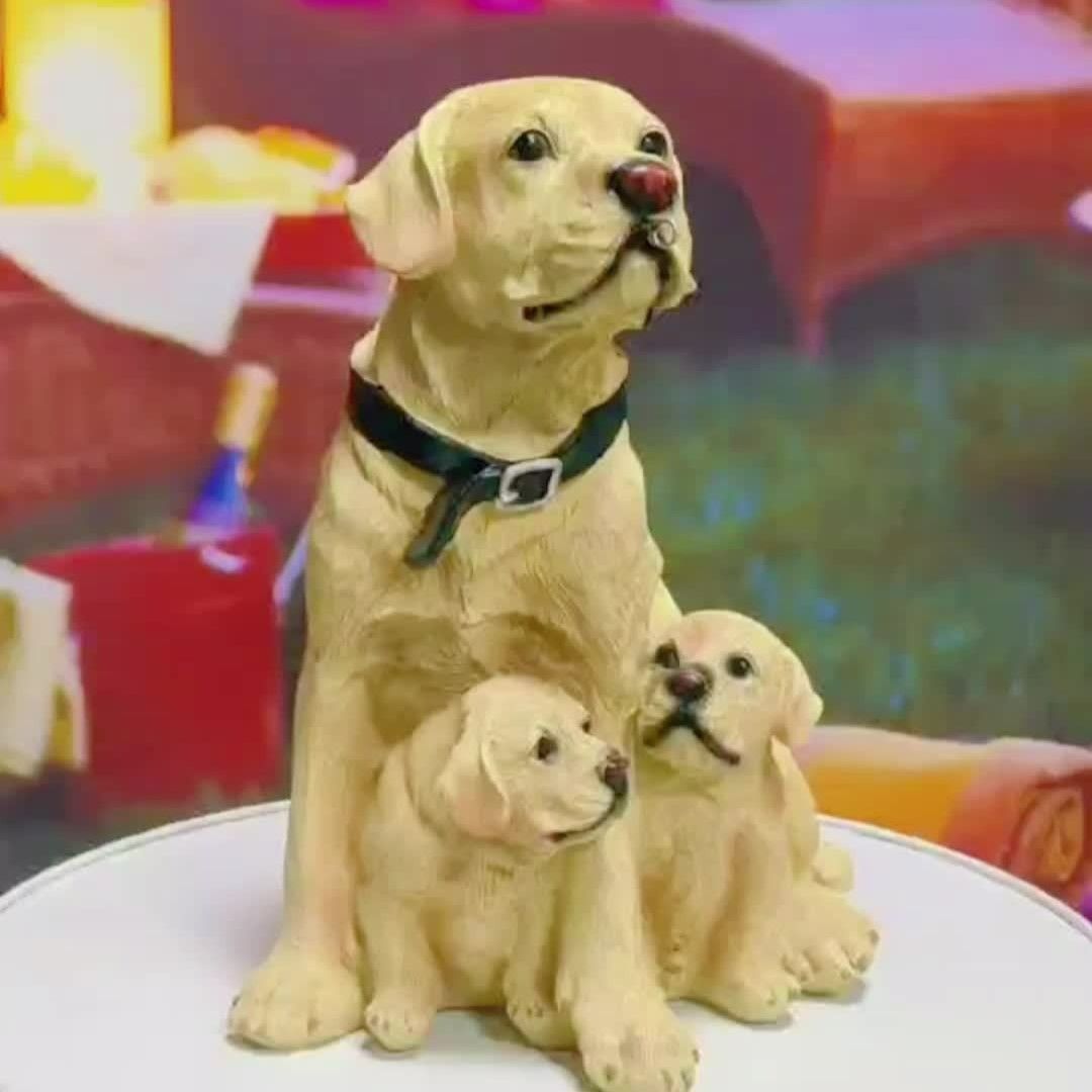 スワロフスキー ラブラドールレトリバーの子犬 置物 犬 フィギュ
