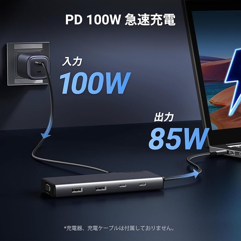 在庫限り】UGREEN Revodok 8 in 1 ベスト USB Cハブ 3画面出力