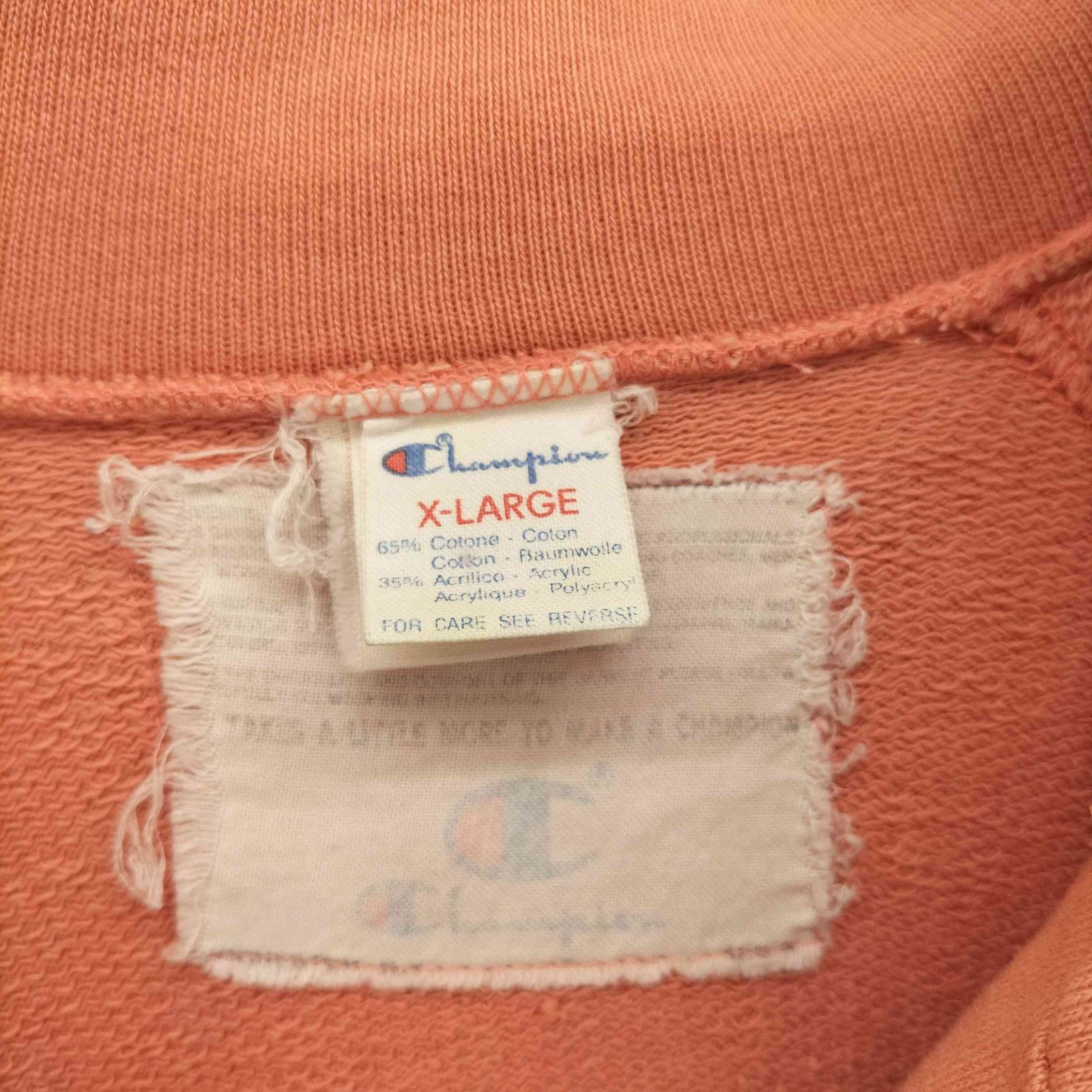 【80s】champion トリコタグ　ラグラン Champion(チャンピオン) / 80S/トリコタグ/3段プリント/ラグラン