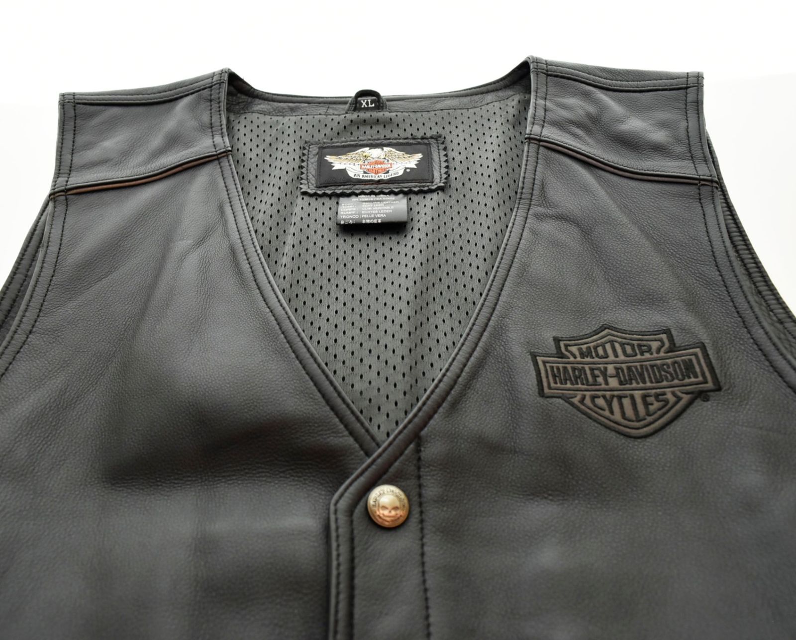ハーレーダビッドソン HARLEY DAVIDSON Skull Leather Vest レザー