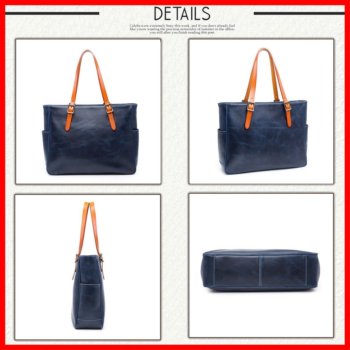 トートバック ショルダーバッグ バッグ 2way メンズ ビジネス 本革 革 ヌメ革 栃木レザーハンドメイド ファスナー a4 調節可 ネイビーブルー色 STEELWINDOWSANDDOORS_COM