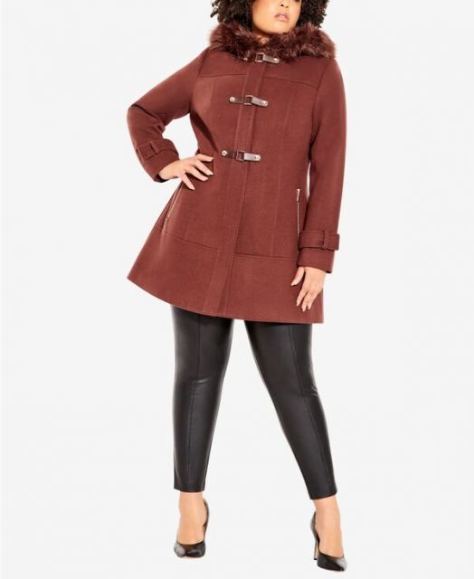 【送料無料】 シティーシック レディース ジャケット・ブルゾン アウター Plus Size Wonderwall Coat Truffle