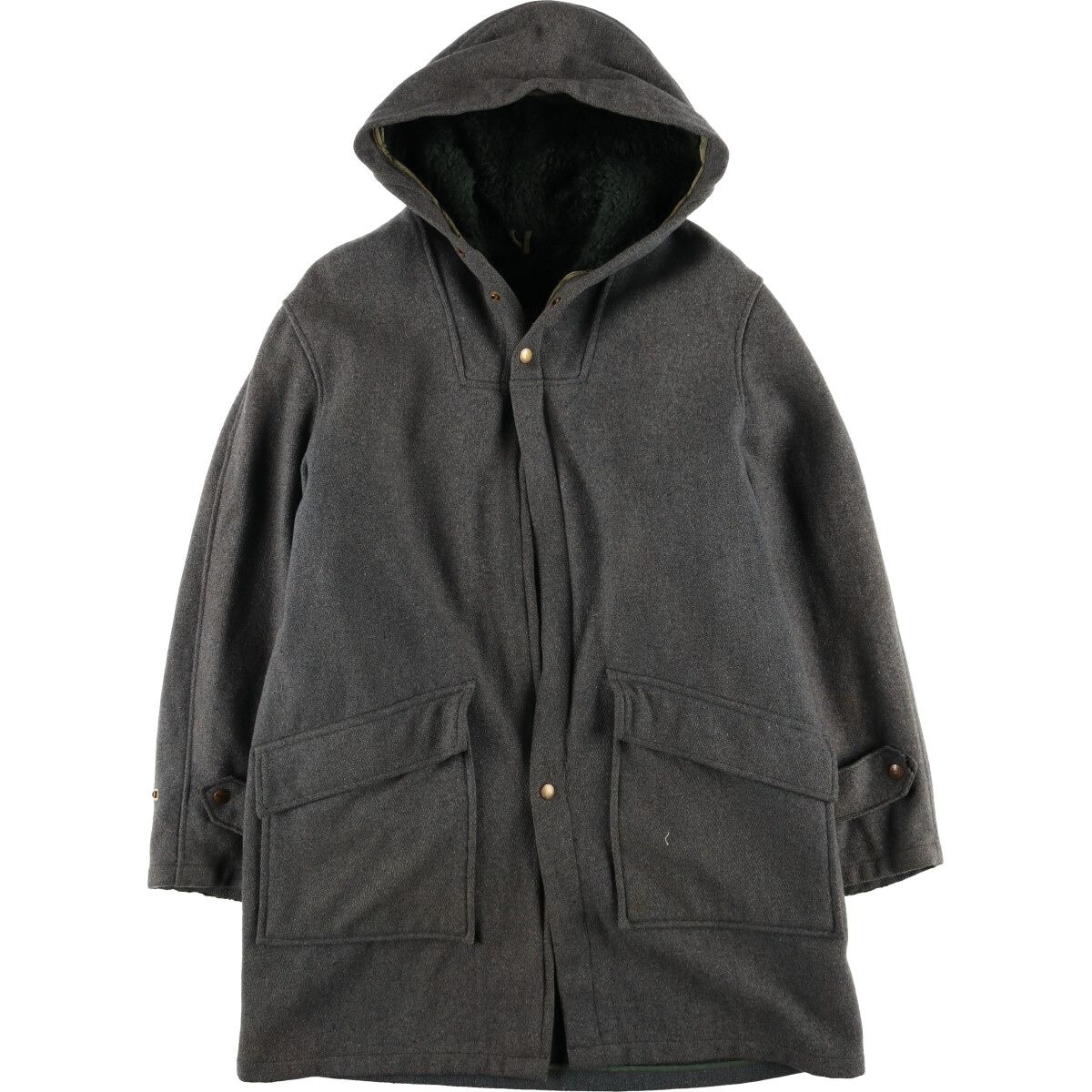 古着 60~70年代 シアーズ Sears OAKBROOK SPORTSWEAR フード付き ウールハーフコート メンズM相当 ヴィンテージ/eaa520685