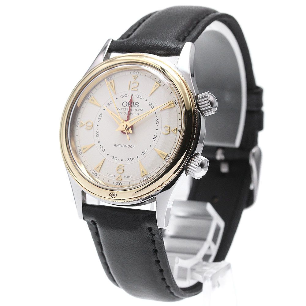 オリス ORIS 7451 アラーム 手巻き メンズ_835736 - メルカリ