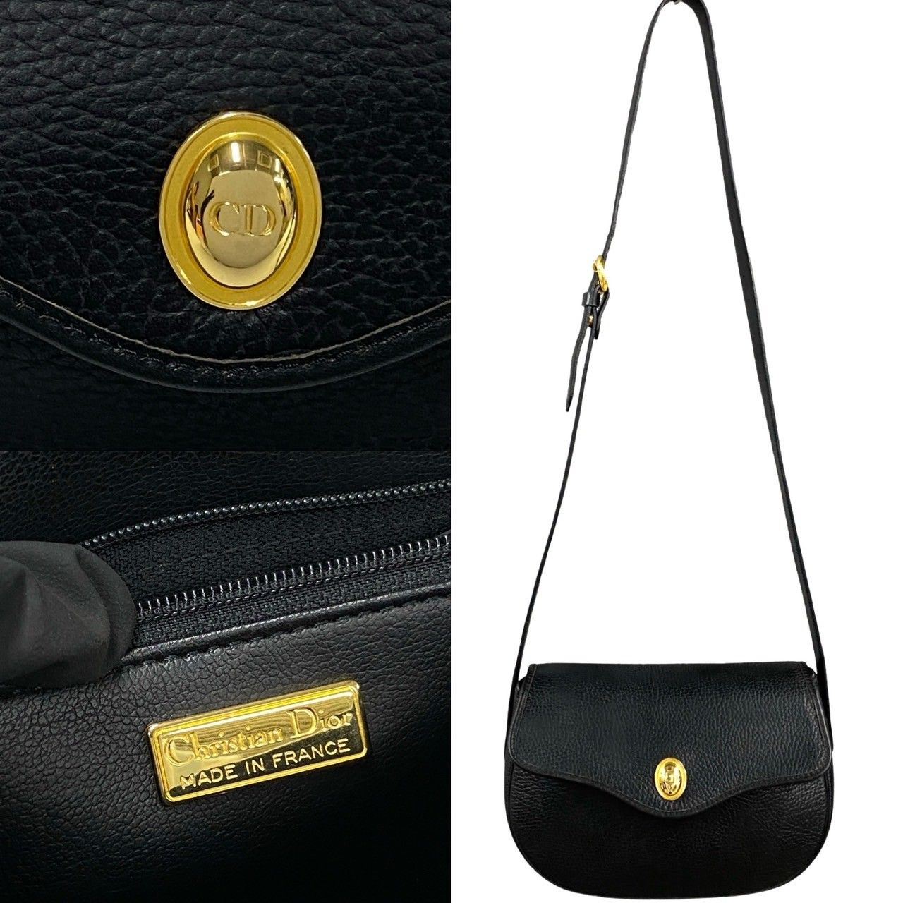 ほぼ未使用 希少品 Christian Dior ディオール CD ロゴ 金具