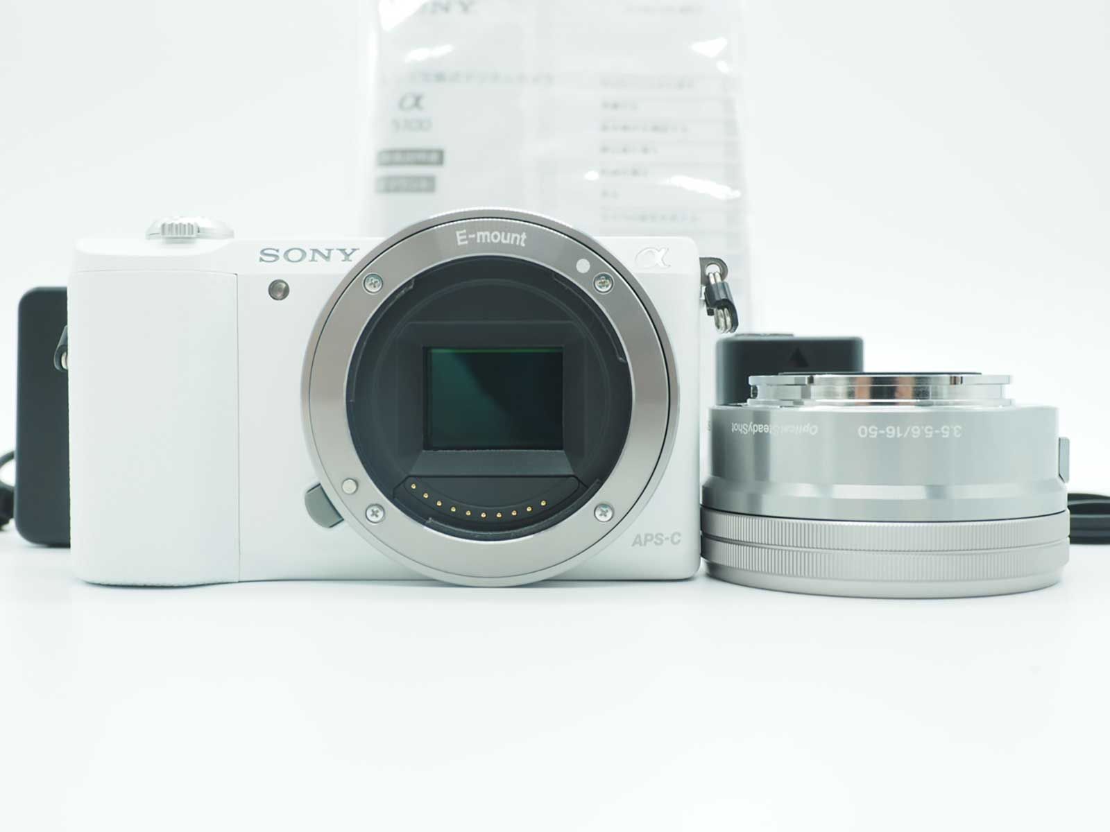 ソニー Sony Alpha a5100 Mirrorless White 16-50mm Lens 2028 shots Z5553A
