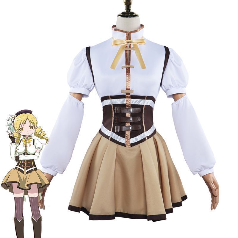 魔法少女まどか マギカ 巴マミ コスプレ衣装 コスチューム イベント 変装 仮装 アニメ風 舞台装 演出服 ハロウィン クリスマス 文化祭 学園祭