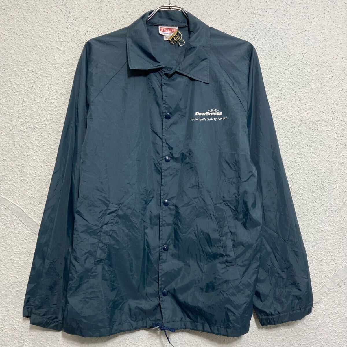 HARTWELL ナイロン コーチジャケット L ネイビー ブルゾン スナップ 