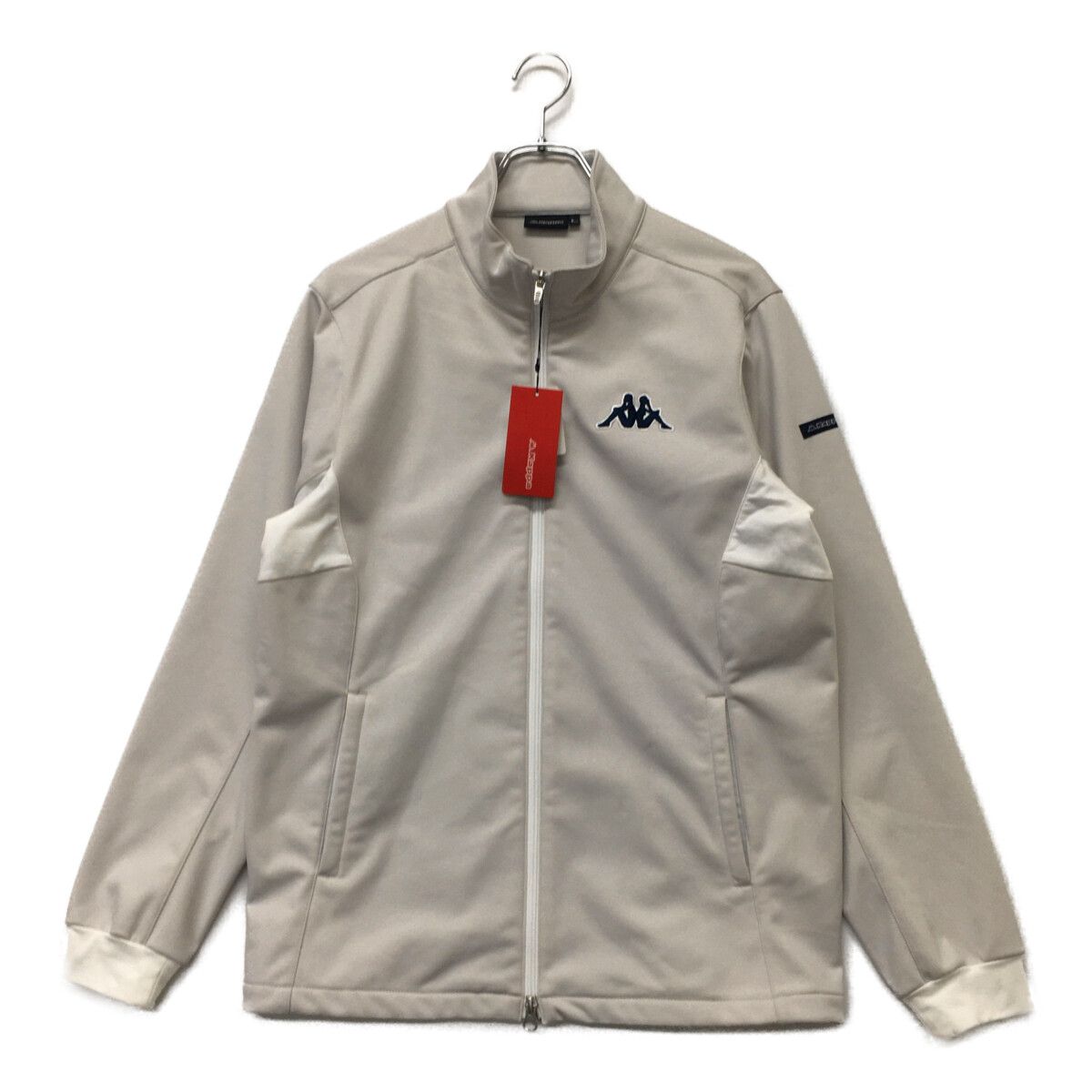 未使用品 メンズ カッパゴルフ KAPPA GOLF ブルゾン L ライトグレー ダブルジップ ドローコード シンプル