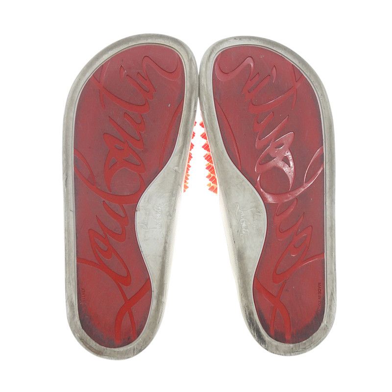 新品 クリスチャンルブタン スタッズ レザーサンダル POOL FUN 40 ①_GflRTiU.JPG