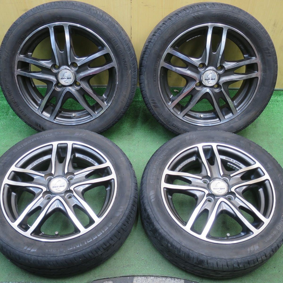 4本価格 22年 WORK Script STEEZ-SCRIPTT03 165 55R14 セイバーリング SL201 ワーク スクリプト 軽サイズ 14インチ PCD100 4H 5092603NJノ