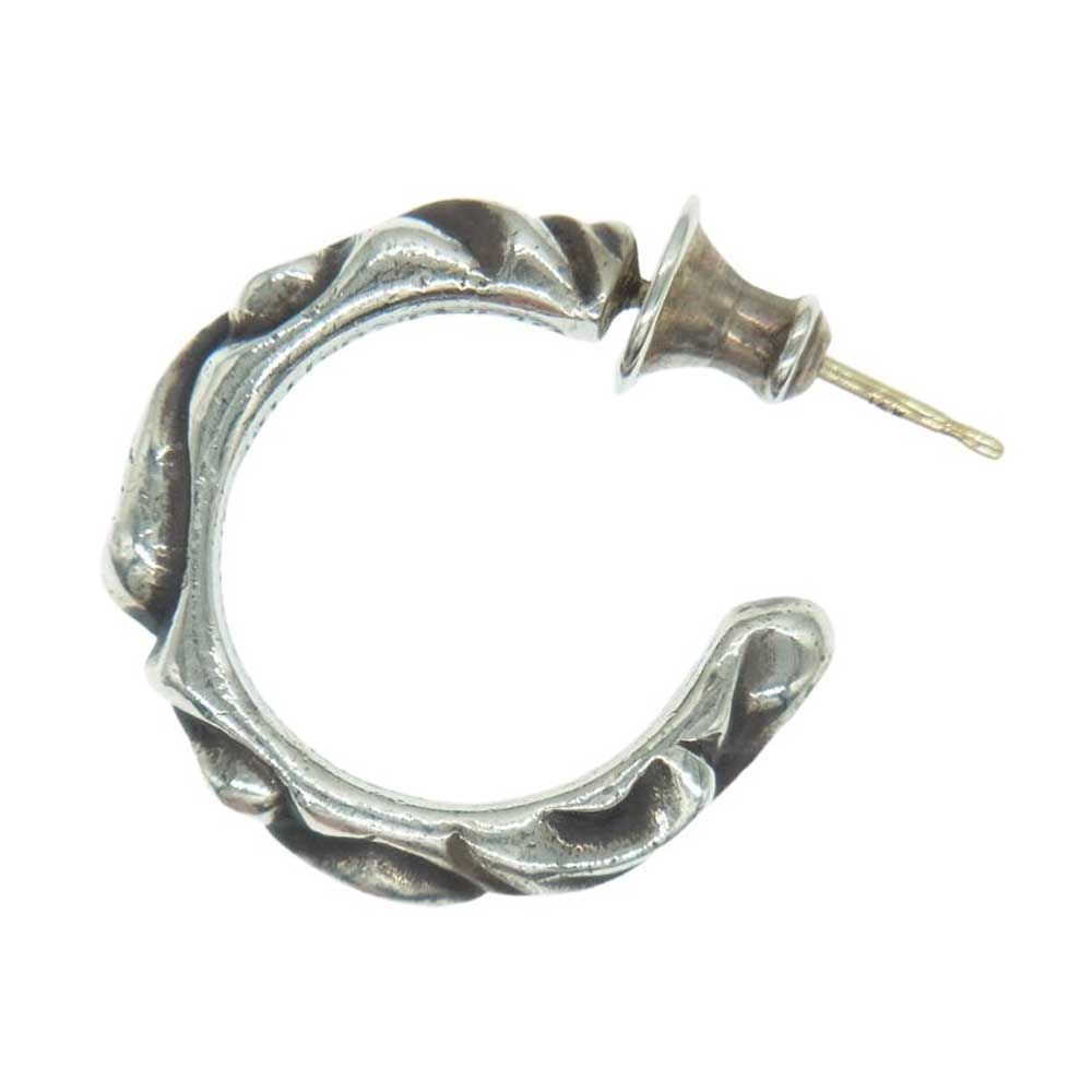 CHROME HEARTS クロムハーツ 原本無 SCROOL HOOP スクロール フープ ピアス シルバー系