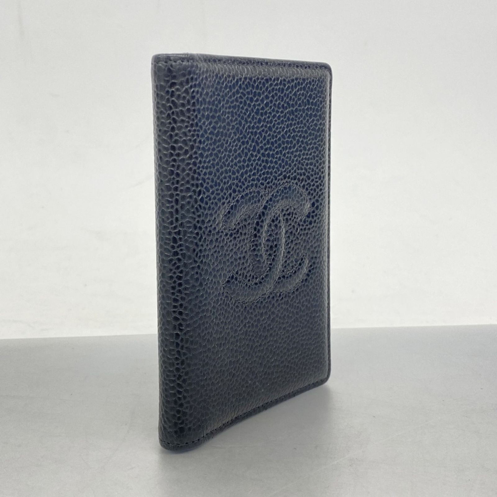 シャネル Chanel シャネル 名刺入れ カードケース キャビアスキン ブラックレディース