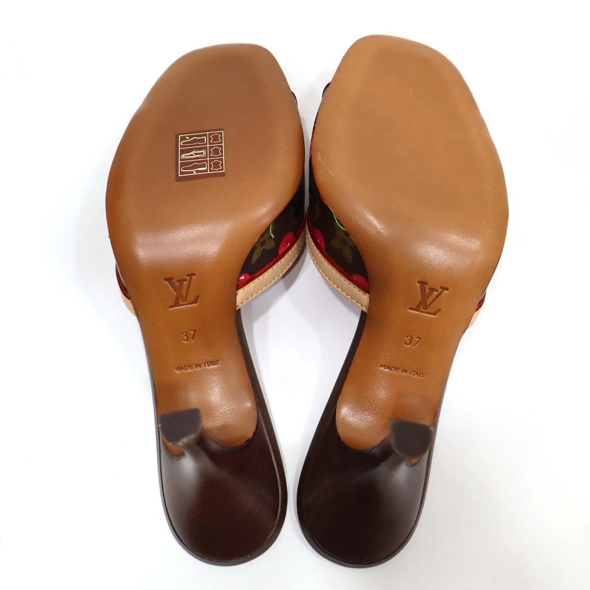 希少 LV モノグラムチェリー ミュール サンダル 村上隆 靴 37