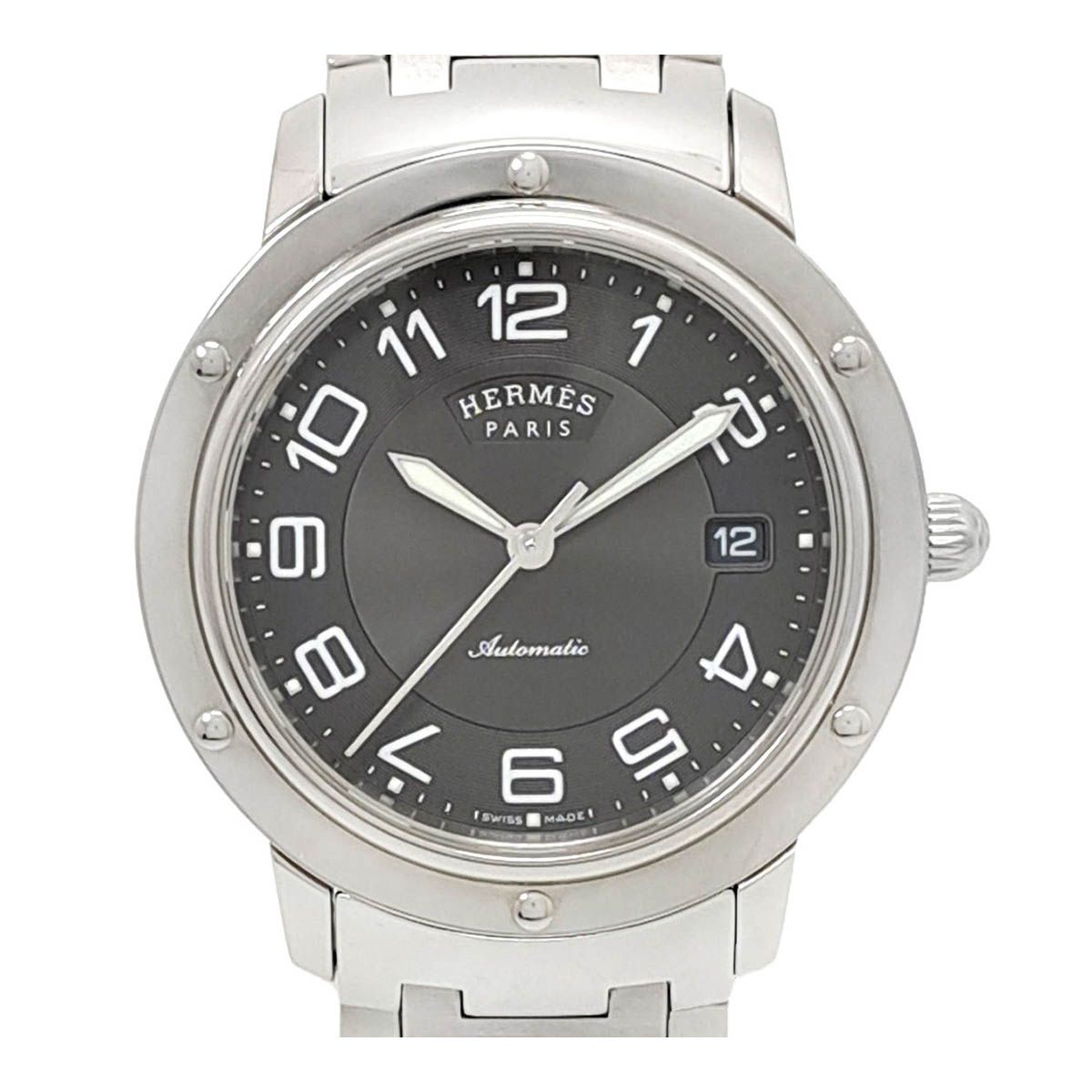 エルメス クリッパー デイト CP2.810 自動巻き ステンレススティール メンズ HERMES【中古】 【時計】