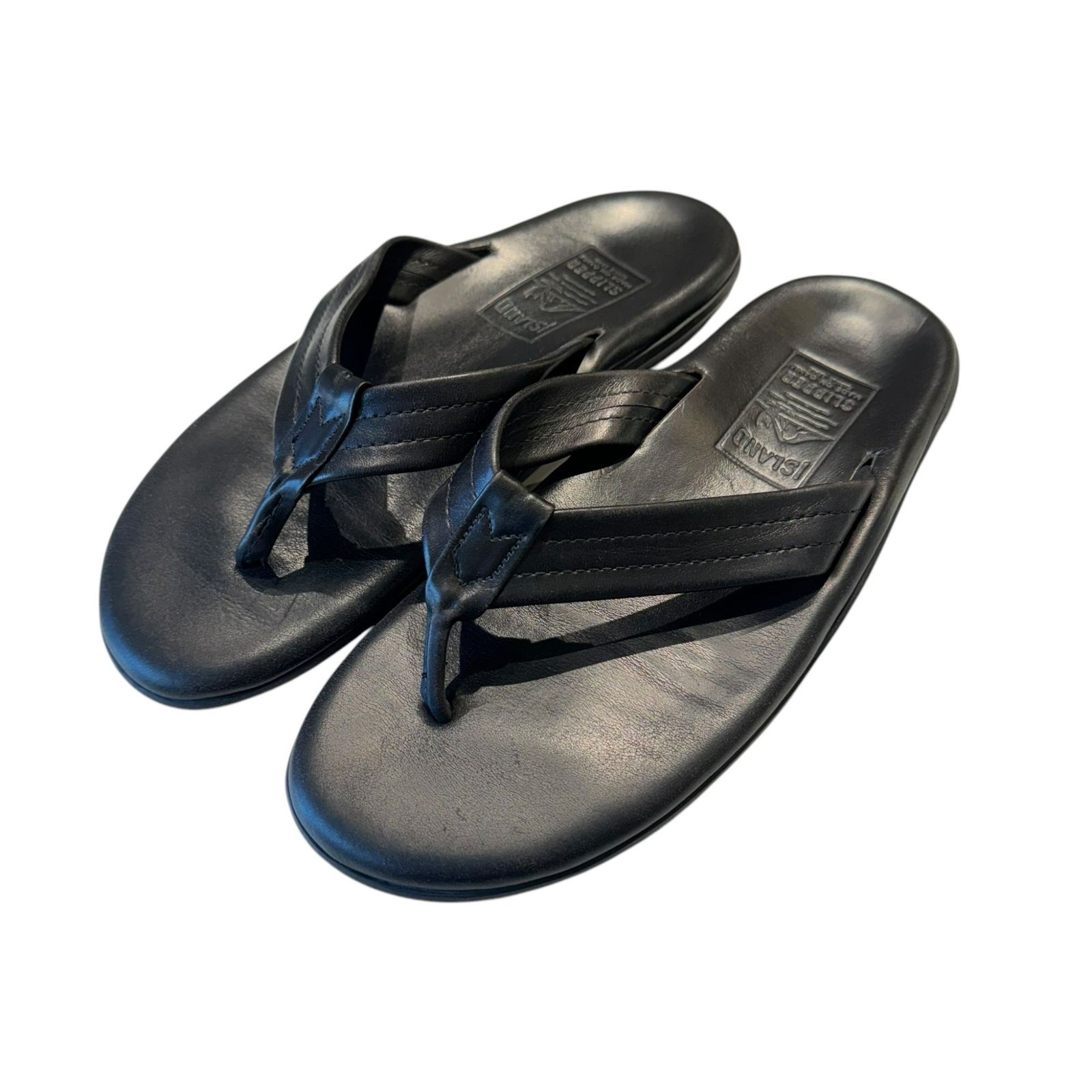 ISLAND Slipper アイスランドスリッパ レザーサンダル メンズ ブラック ８