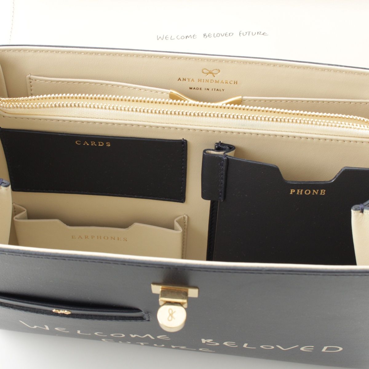 ANYA HINDMARCH x Ron Herman 国内買付 モティマーバッグ モティマーバッグ（ネイビー)｜Anya Hindmarch(アニヤ・ハインド