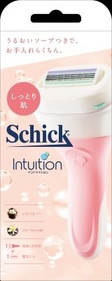 まとめ買い-6点セット イントゥイション しっとり肌 ホルダー 刃付き＋替刃１コ Schick 女性用カミソリ